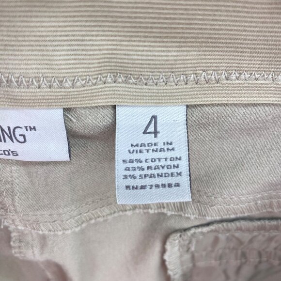 Chicos Jeans Womens 4 US 20 Plus Beige So Slimming Stretch Skinny Ankle Twill - Picture 6 of 12